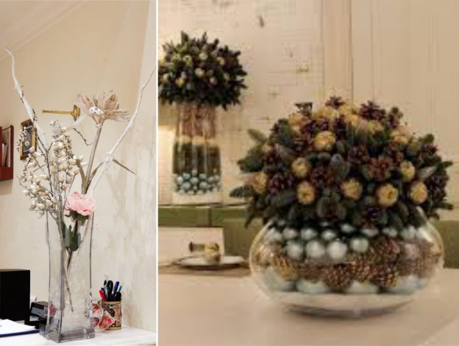 Новогодняя композиция в вазе