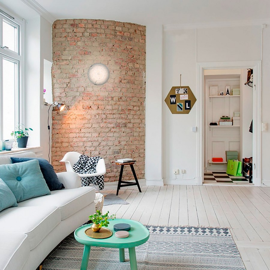 Кирпич в интерьере маленькой кухни