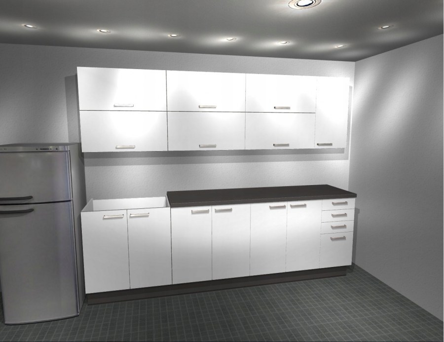Белый глянцевый кухонный гарнитур