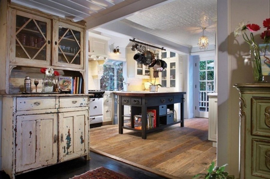 Стиль шебби Шик в интерьере кухни
