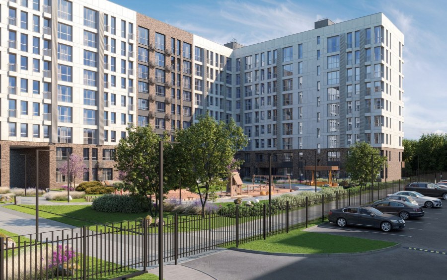 Двор новостройки