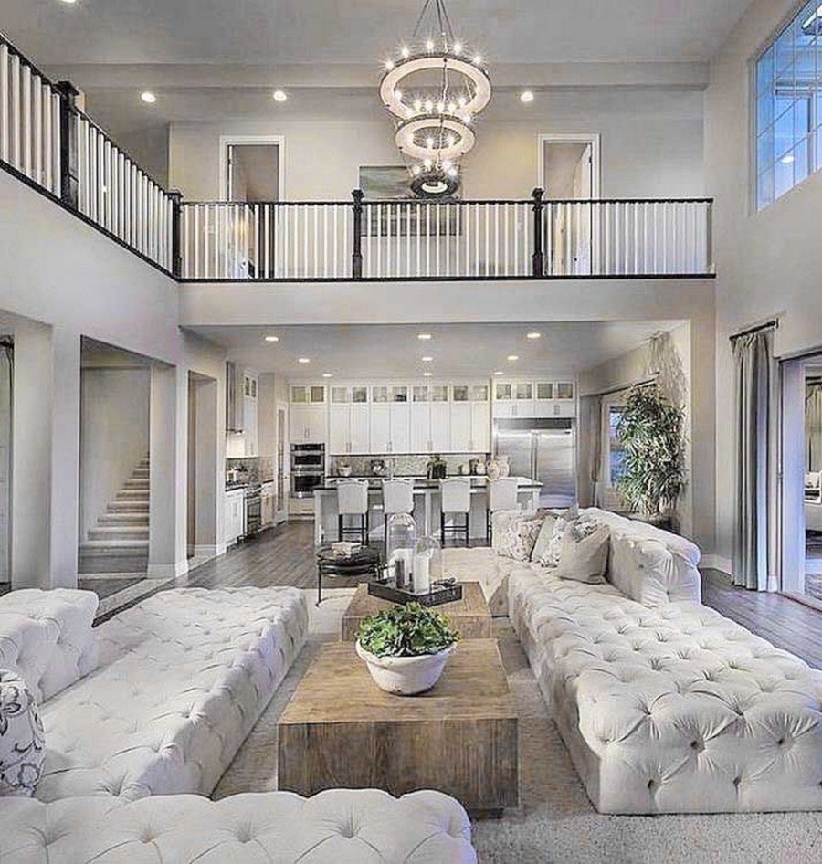 Гостиные в коттеджах