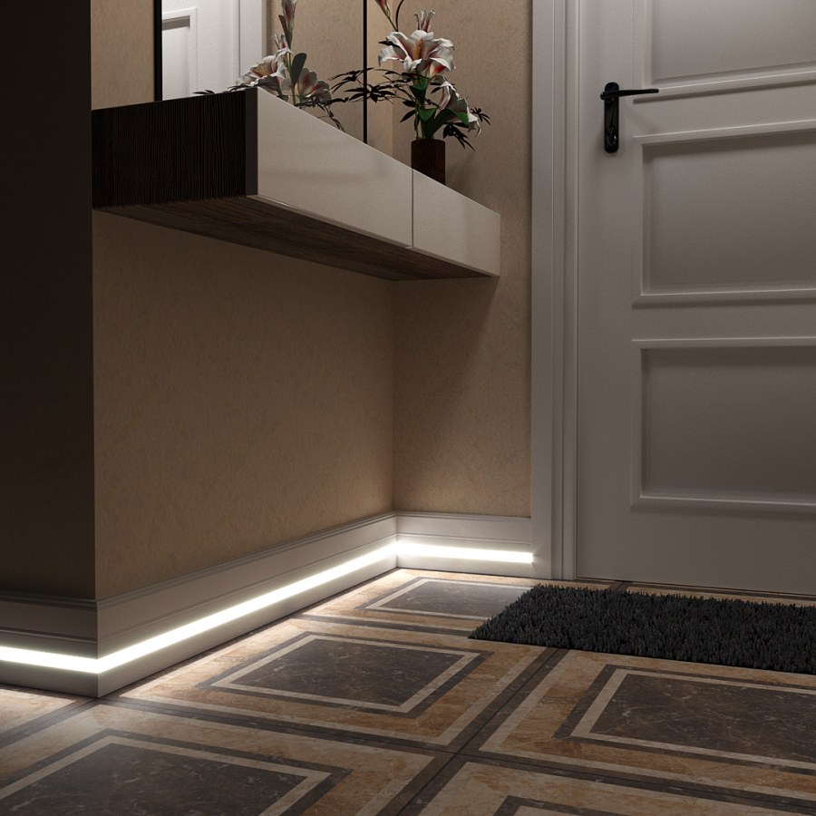 Евровуд плинтус PN 120 led