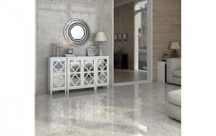 Керамогранит Помильяно серый лаппатированный 60х60