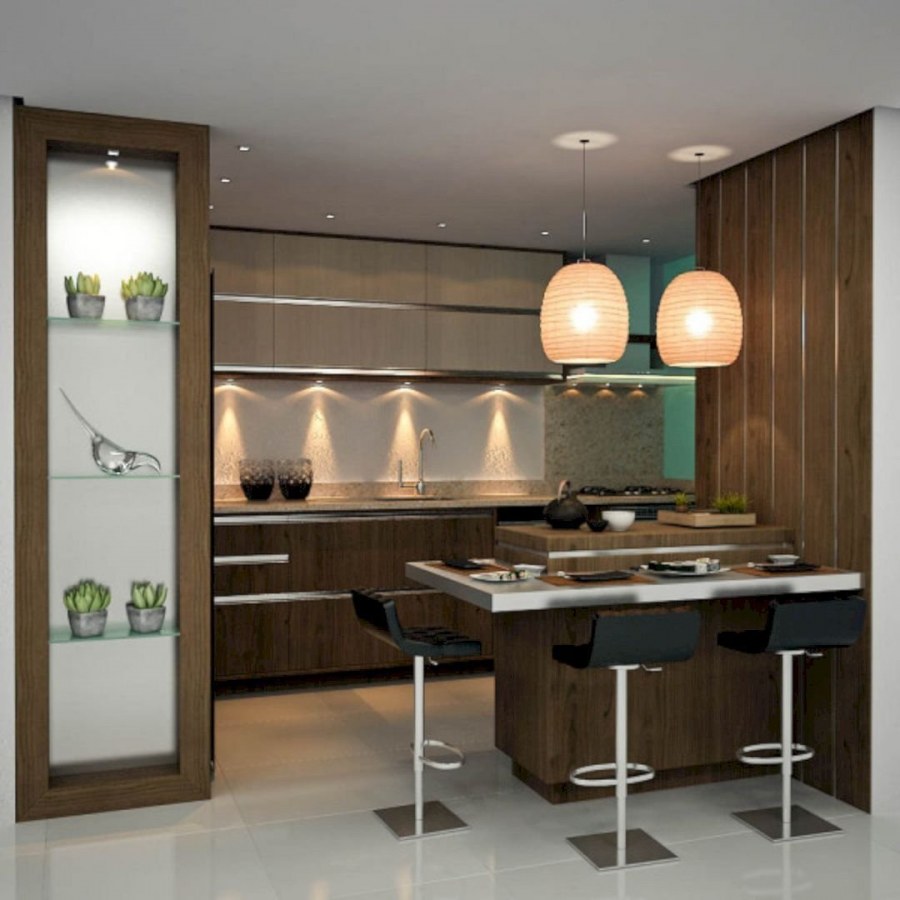 Стильные кухни с барной стойкой