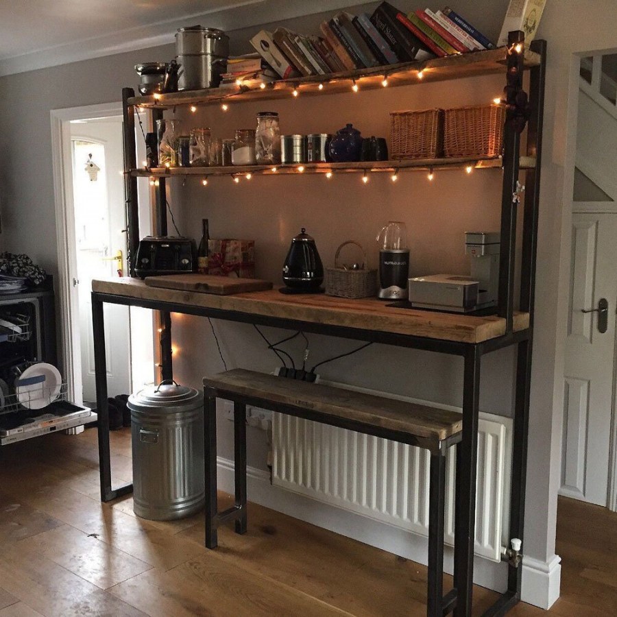 Консольный стол-барная стойка лофт