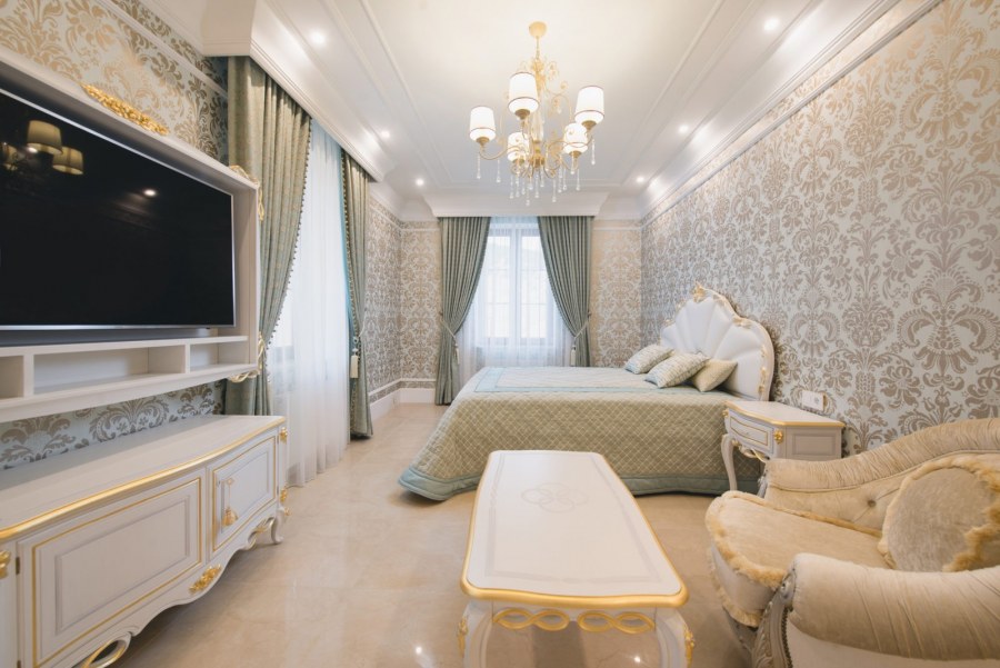 Интерьер гостевой комнаты в классическом стиле