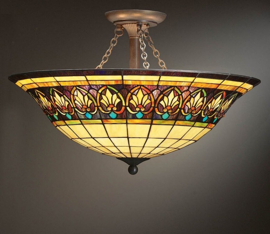 Витражные люстры Тиффани