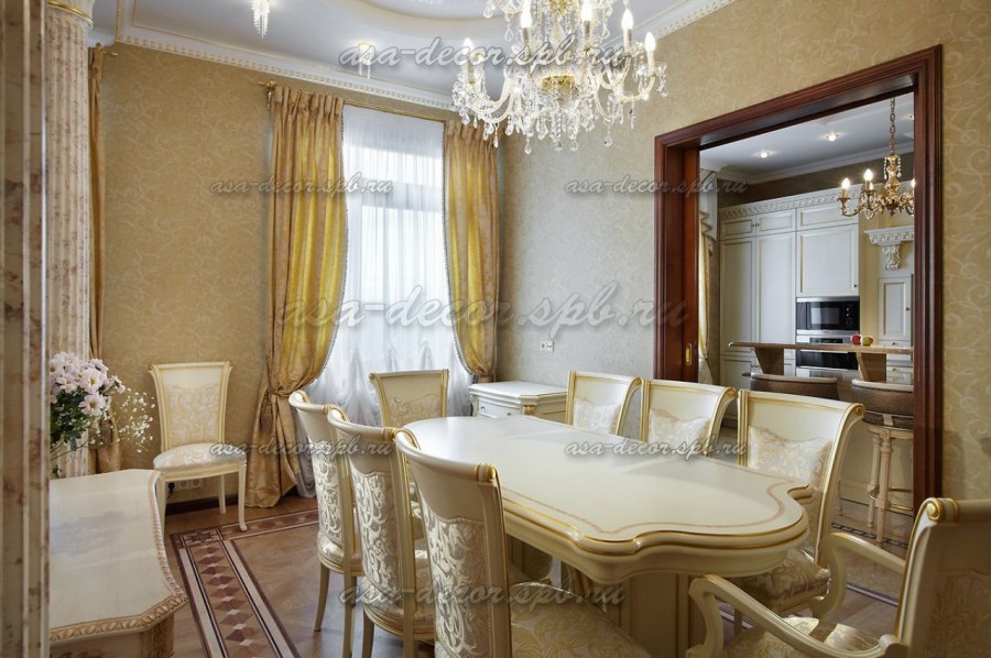 Венецианская штукатурка в зале