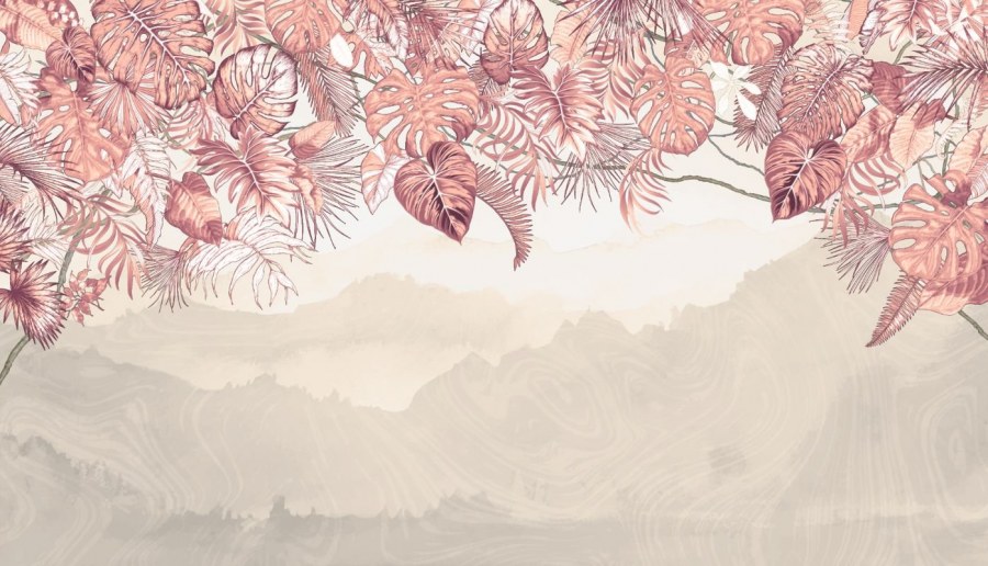 Ветка Сакуры на сером фоне