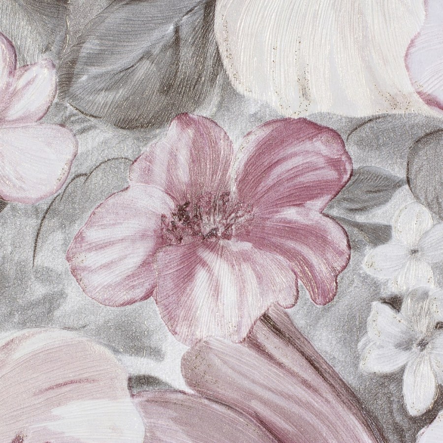 Серо розовые обои