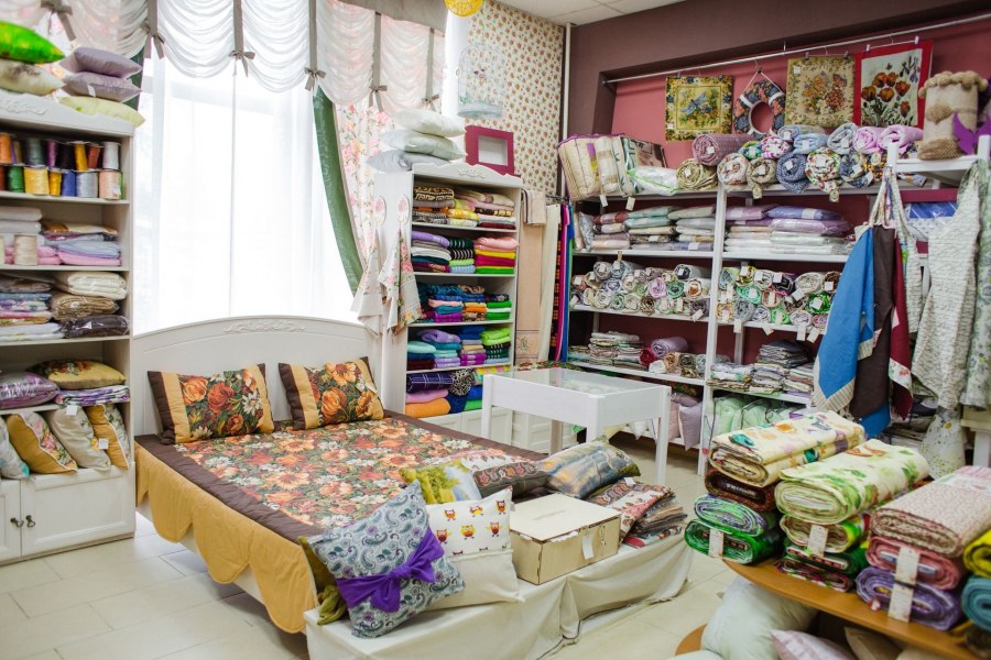 Магазин тканей интерьер