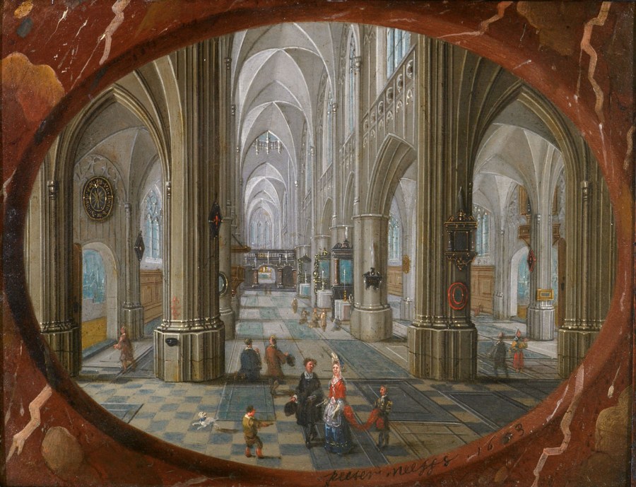 Готический интерьер в живописи