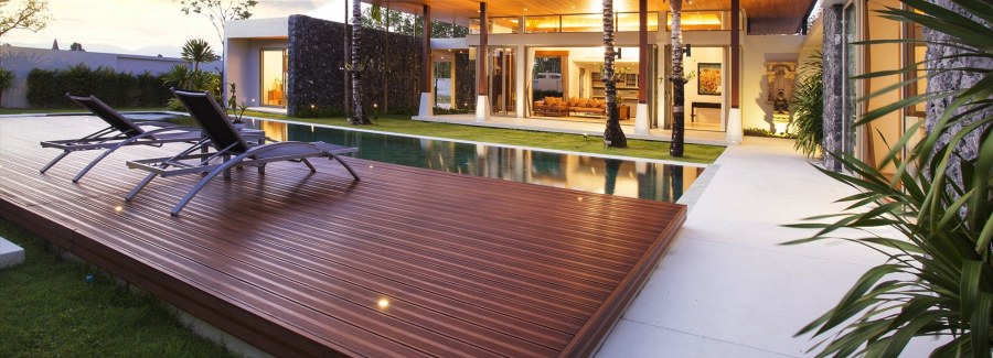 Лежак из террасной доски