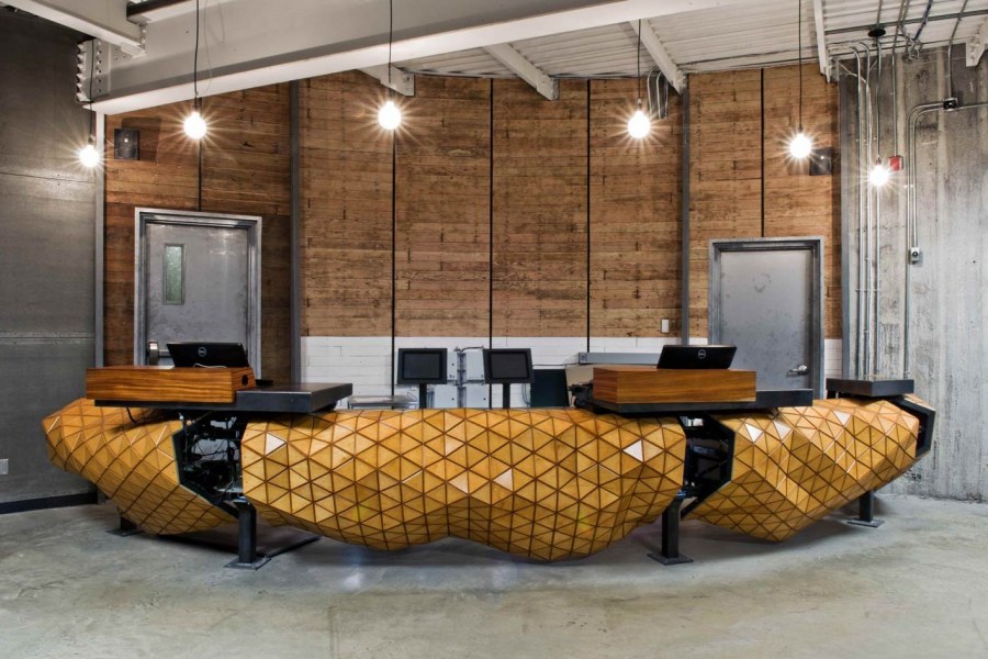 Гибкое дерево Woodskin в интерьере