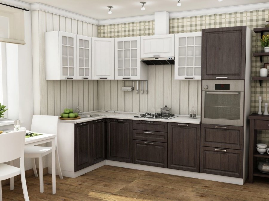 Кухня Прага Сурская мебель белое дерево