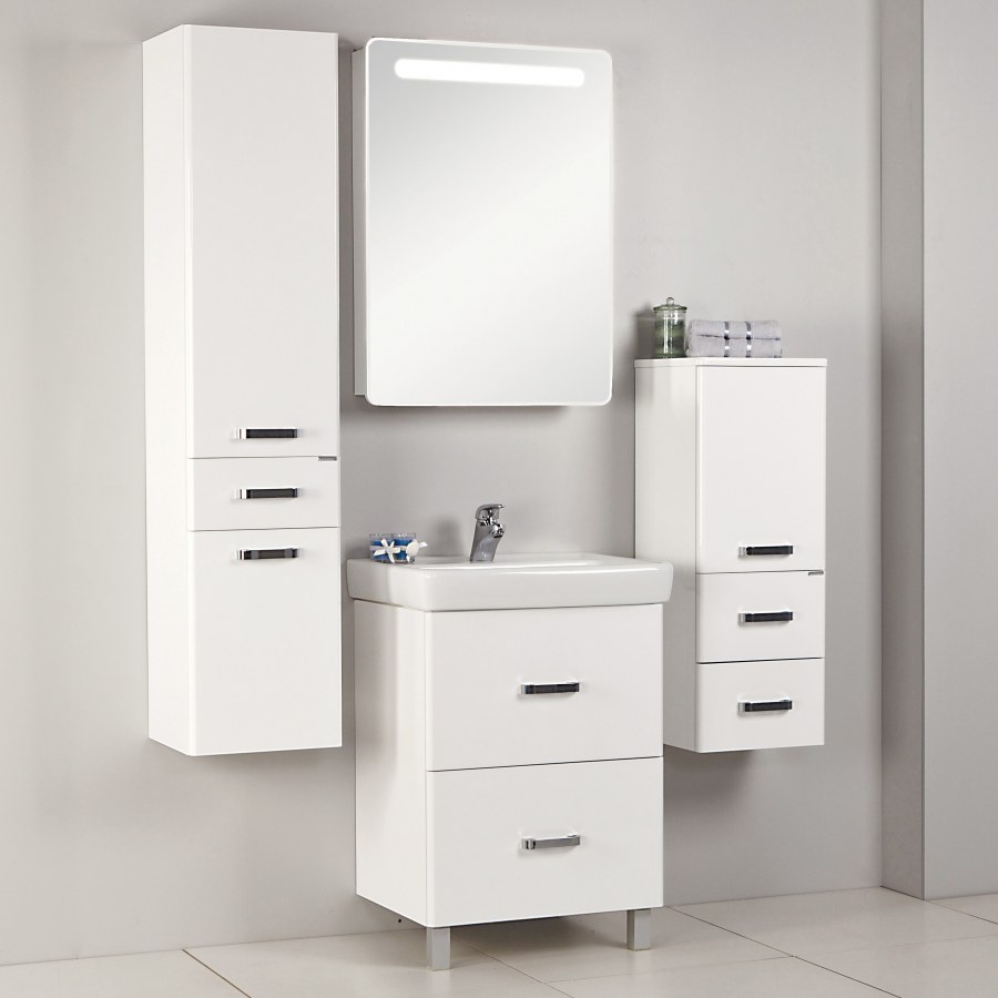 Тумба с раковиной Акватон Америна н 60 белая