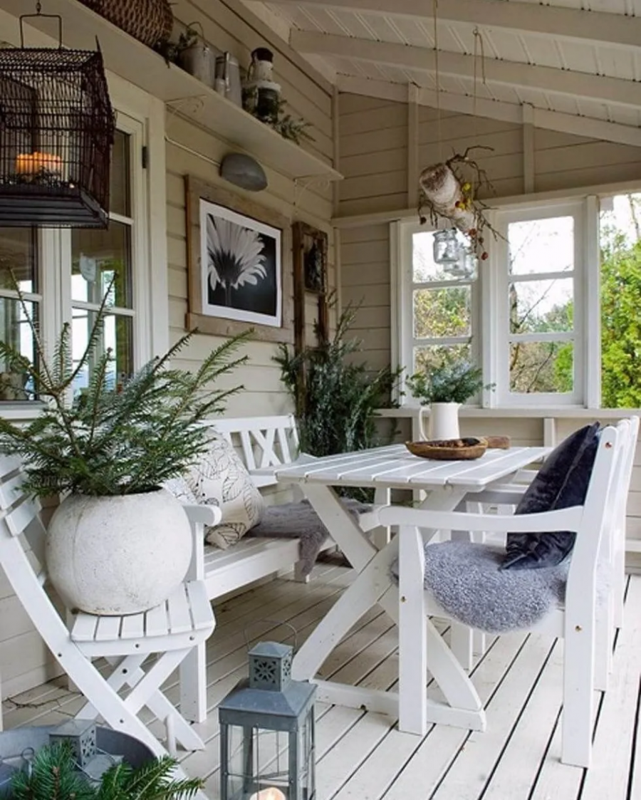 Веранда в деревенском стиле