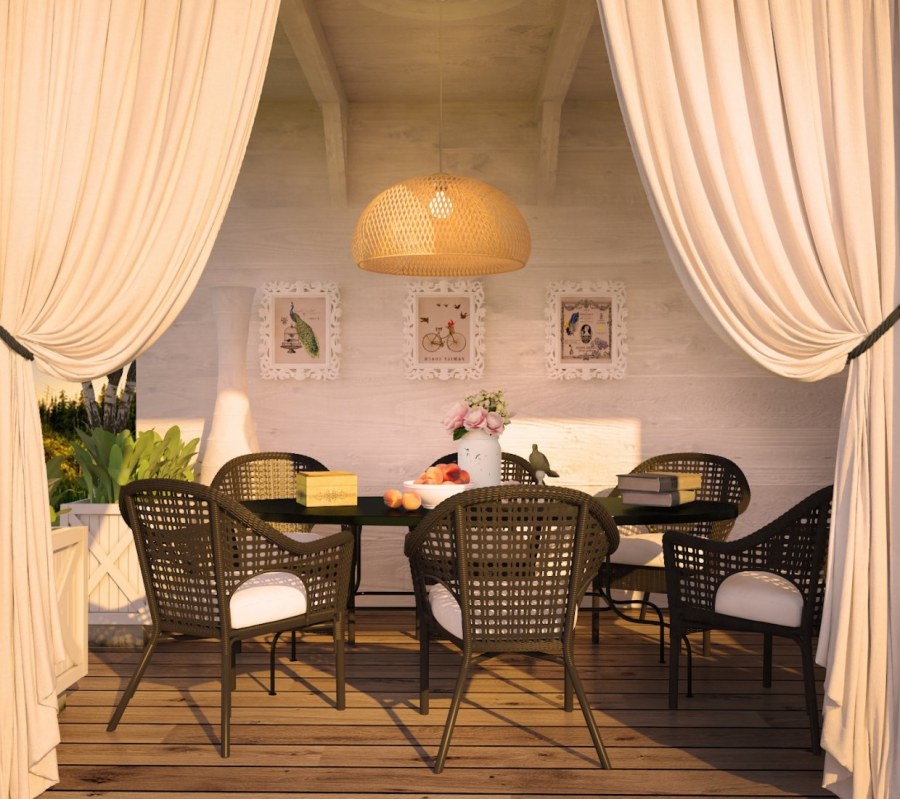 Фазенда терраса в стиле Прованс