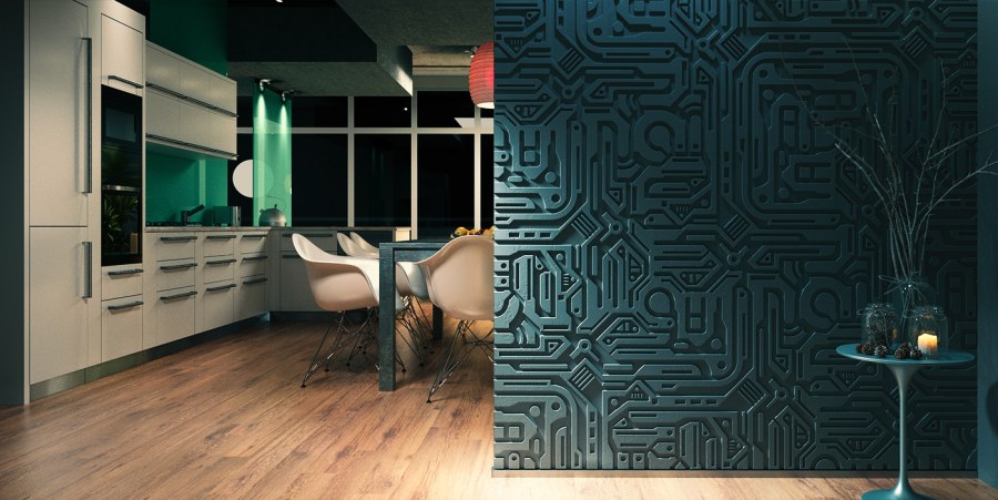 Дизайнерская панель 3d из гипса Artpole ex-Machina b