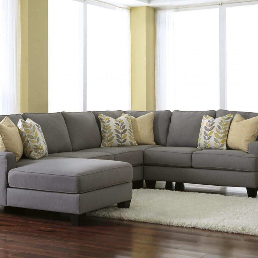 Угловой диван Maddox Sectional серого цвета