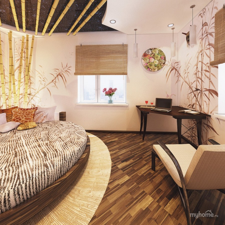 Дизайн спальни в этническом стиле