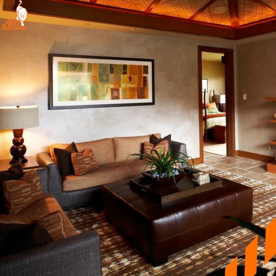 Маленькая гостиная в африканском стиле