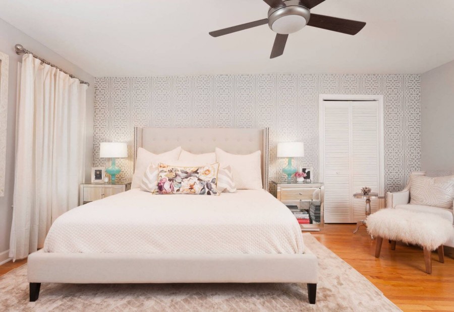 Акцентная стена в интерьере спальни