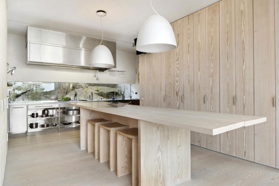 Деревянная кухня Минимализм