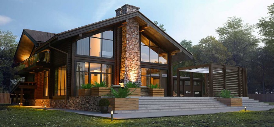 Шале из клееного бруса "Алпин"