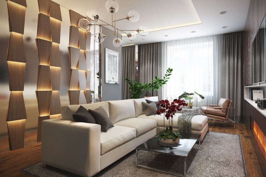 Интерьерные решения для гостиной