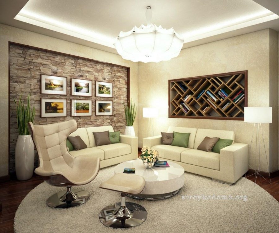 Дизайнерский интерьер гостиной