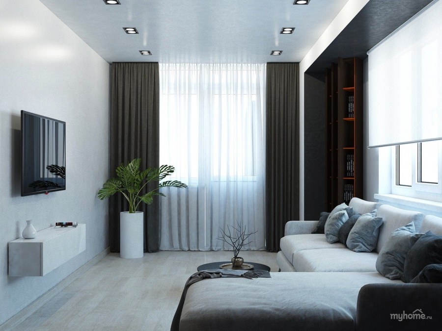 Шторы в гостиную в стиле Минимализм