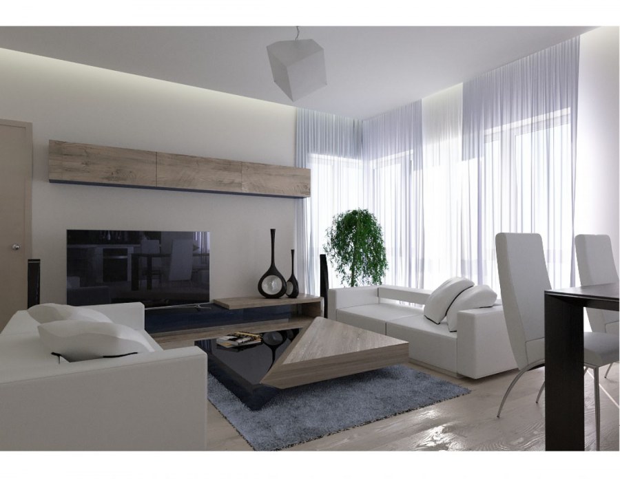 Уютные светлые гостиные в стиле Минимализм