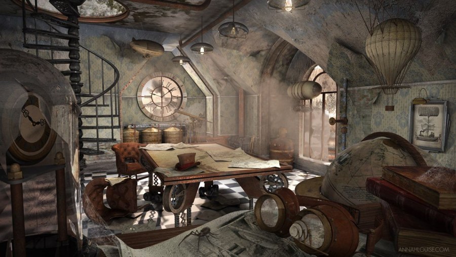 Комната в стиле стимпанк