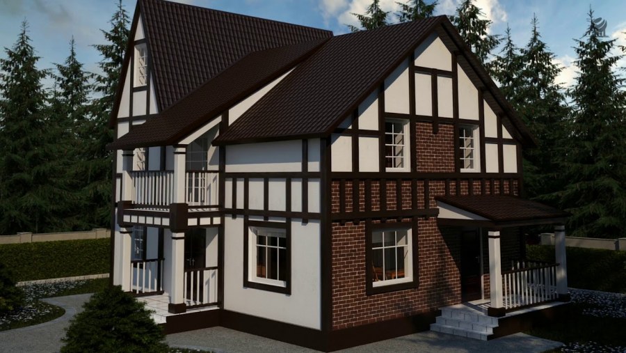 Фасад в стиле фахверк