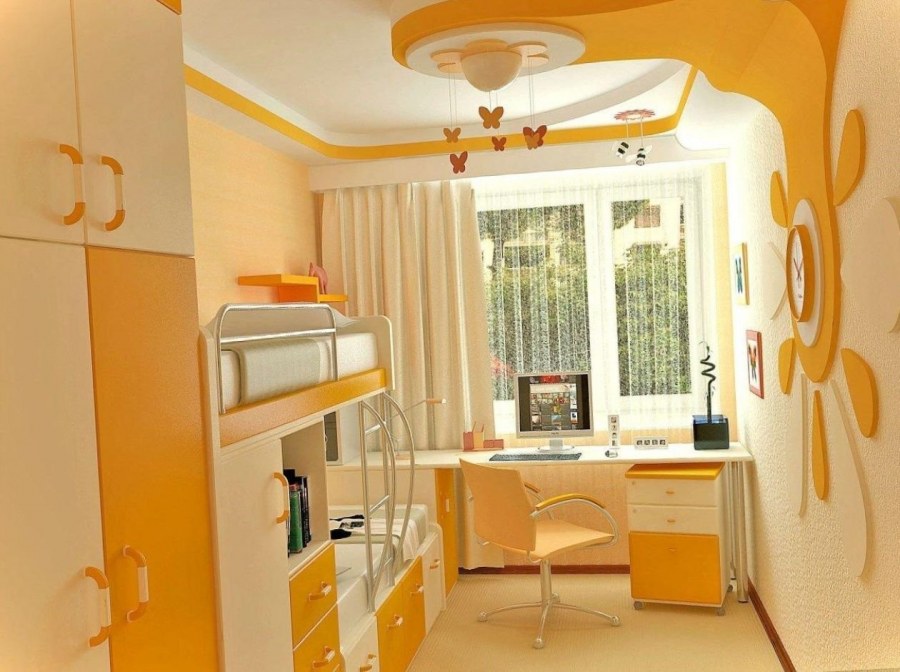 Интерьер небольшой детской комнаты