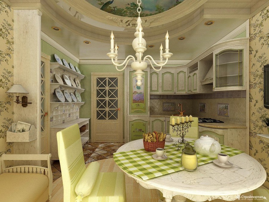Столовая-гостиная в стиле Прованс