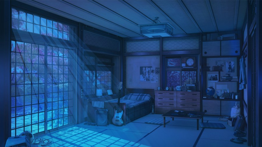 Спальня гача лайф ночью аниме