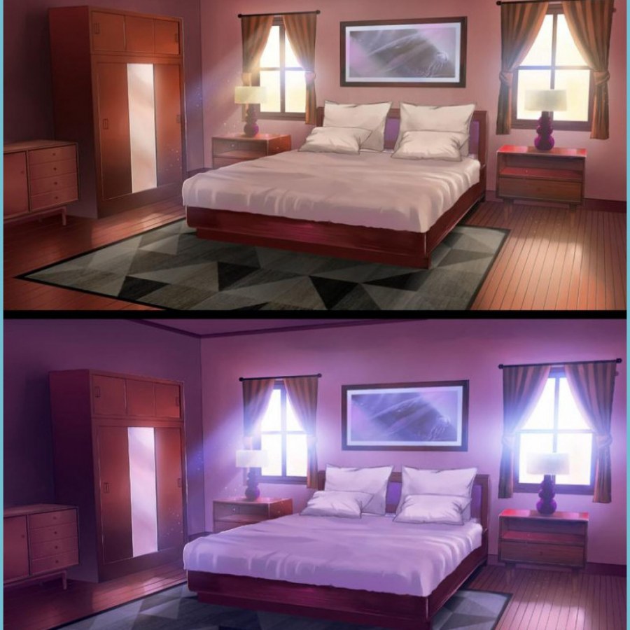 Спальная комната аниме