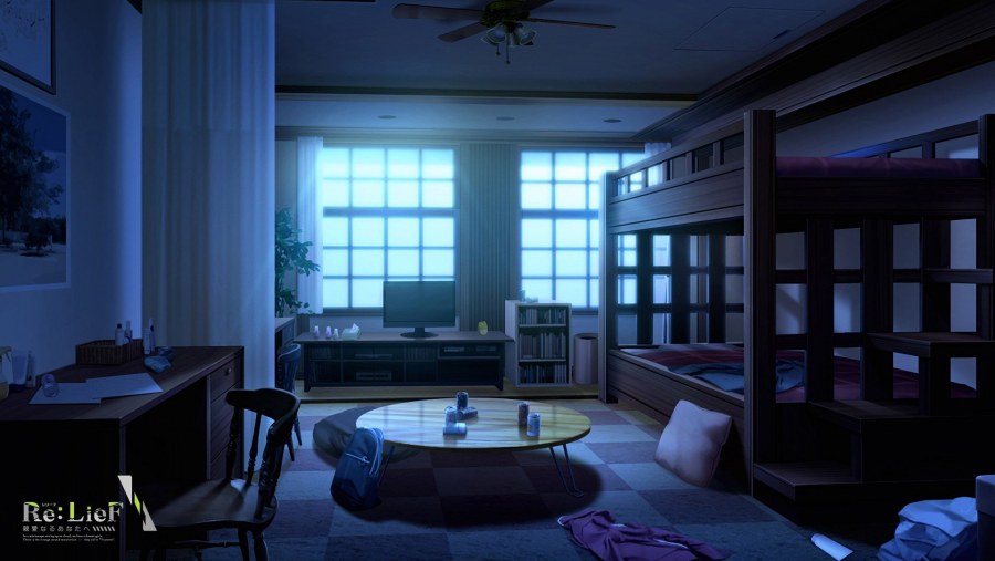 Аниме комната ночью