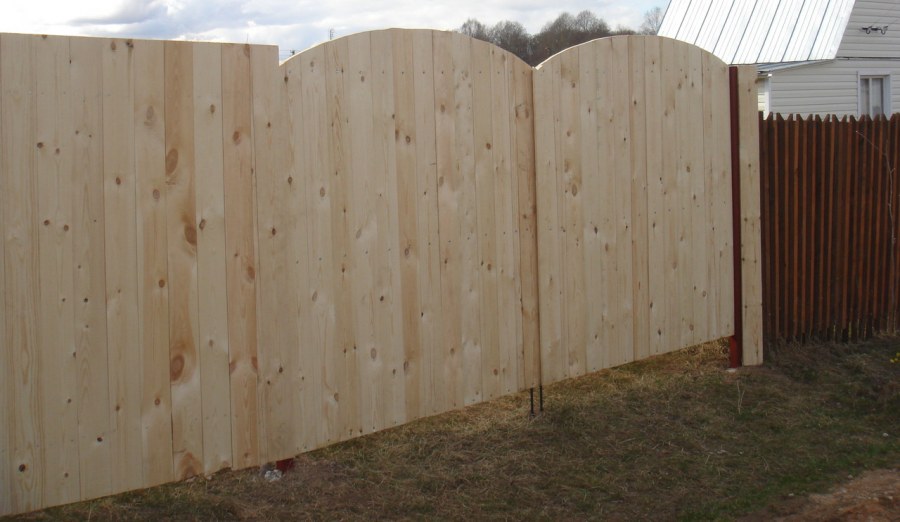 Глухой деревянный забор