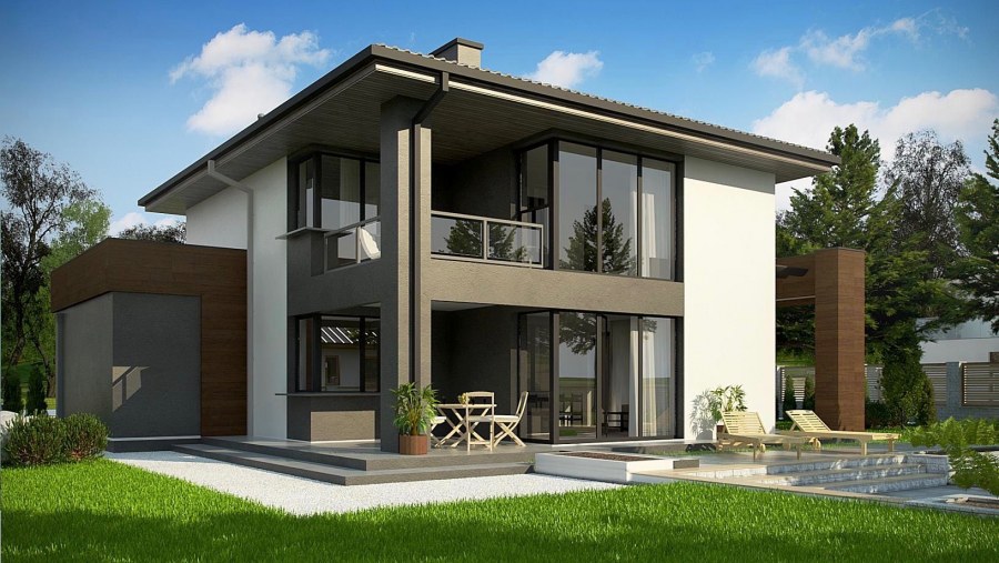 Z500 проекты двухэтажных домов с террасой