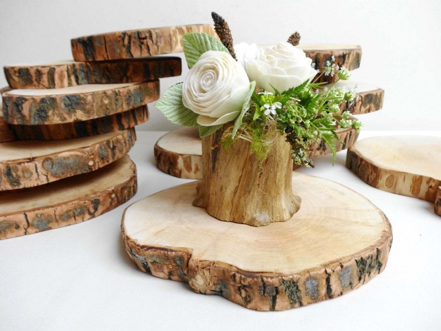 Спилы дерева для декора