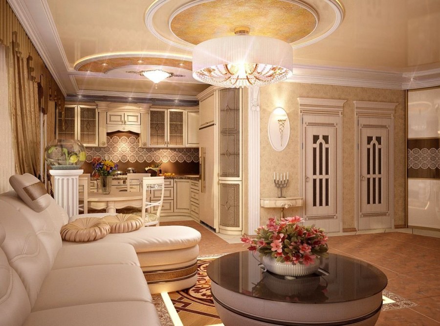 Квартира студия в классическом стиле