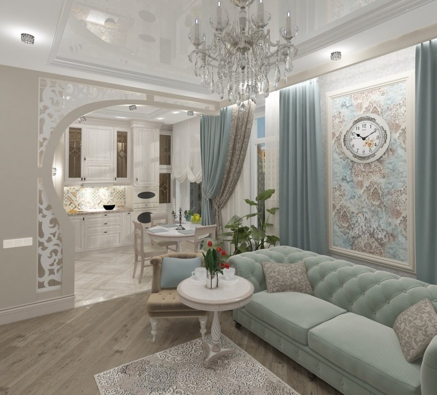 Гостиная в стиле современная классика