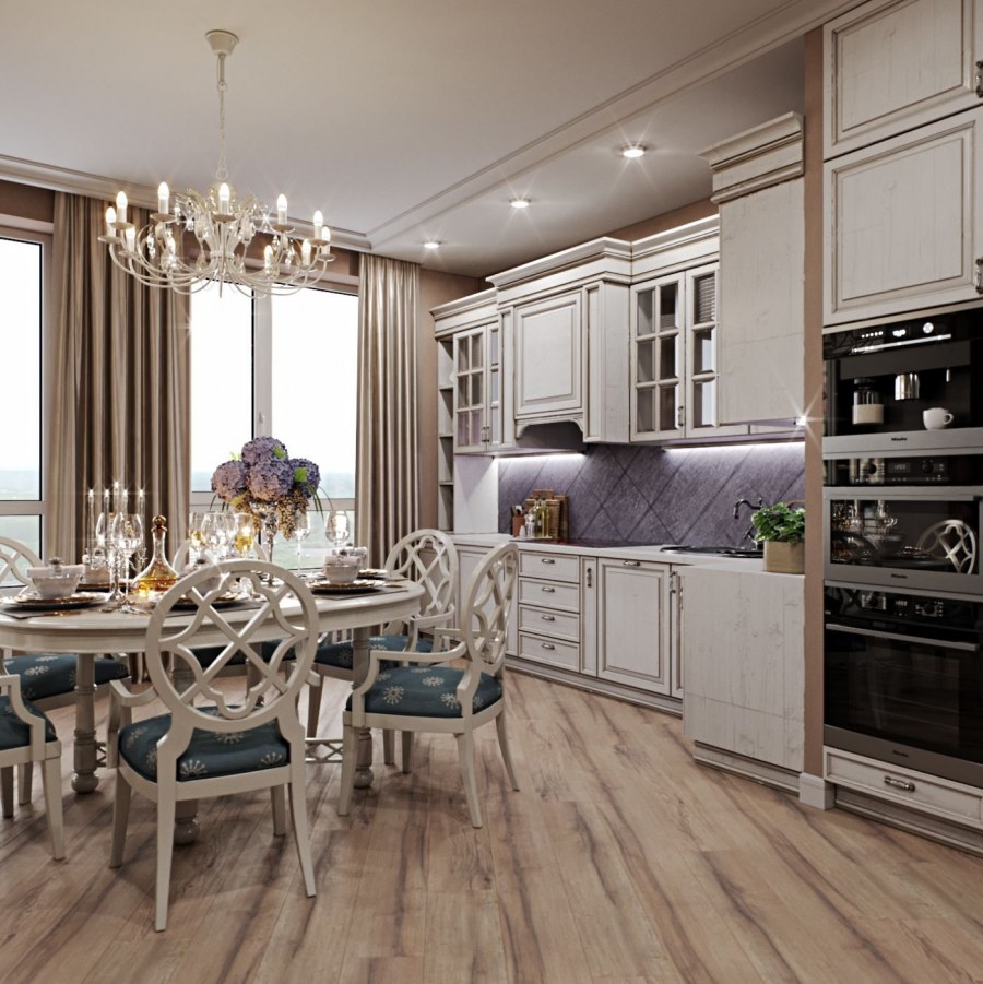 Кухня 25кв м классика современная