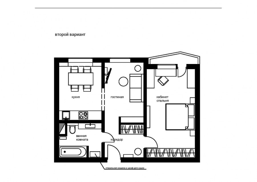 Планировка панельной двушки