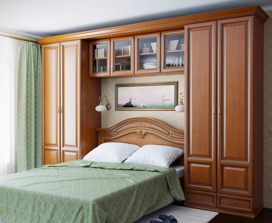 Спальный гарнитур со встроенной кроватью