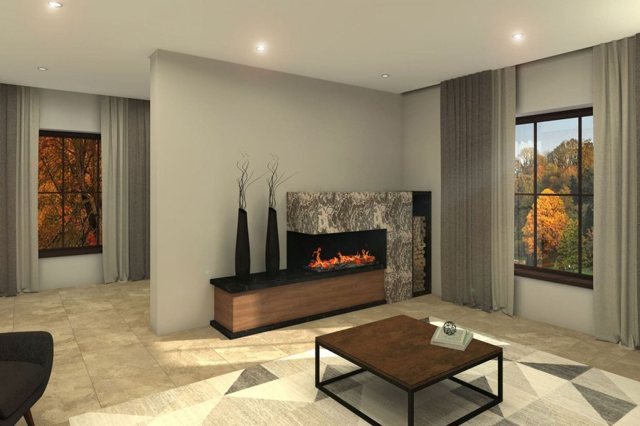 Гостиная в стиле Минимализм с камином